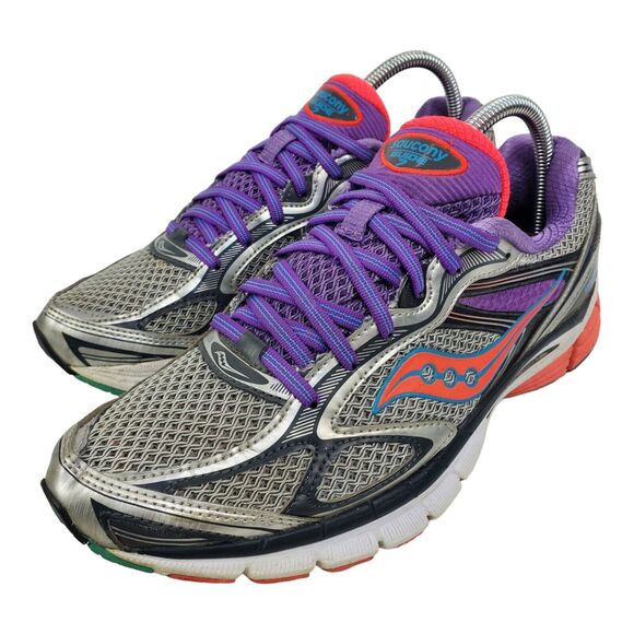 SAUCONY Shoes GUIDE 7 Womens Size 10 Silver Purple Running Sneaker S10229-1 - Picture 1 of 14